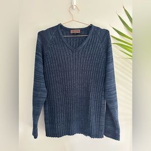 Patrick James West Coast Classic Blue Wool Casual Sweater size 54 Men New No Tag